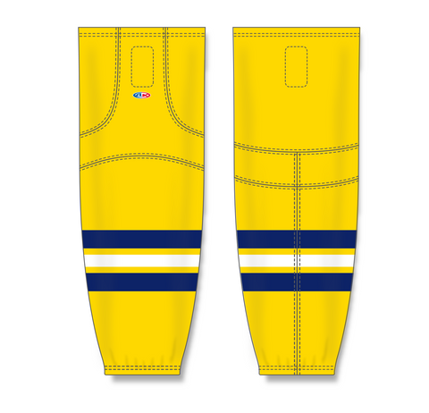 Athletic Knit (AK) HS2100-590 2011 University of Michigan Wolverines Maize Mesh Ice Hockey Socks