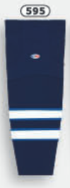 Athletic Knit (AK) HS2100-595 2011 Winnipeg Jets Navy Mesh Ice Hockey Socks