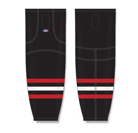 Athletic Knit (AK) HS2100-614 Mississauga IceDogs Black Mesh Ice Hockey Socks