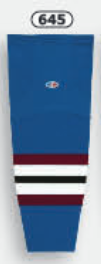 Athletic Knit (AK) HS2100-645 Colorado Avalanche Third Capital Blue Mesh Ice Hockey Socks