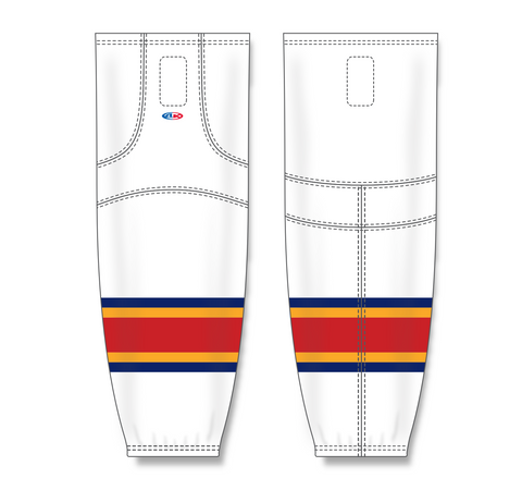 Athletic Knit (AK) HS2100-663 2013 Florida Panthers White Mesh Ice Hockey Socks