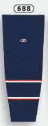 Athletic Knit (AK) HS2100-688 2017 Columbus Blue Jackets Navy Mesh Ice Hockey Socks