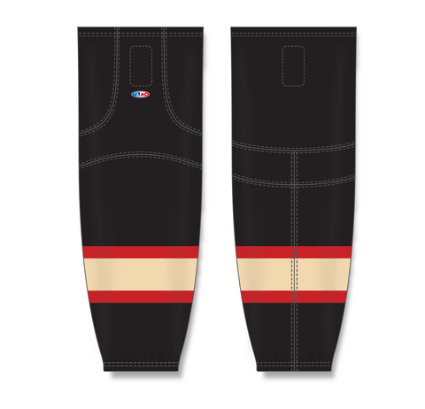 Athletic Knit (AK) HS2100-715 Chicago Blackhawks Winter Classic Black Mesh Ice Hockey Socks