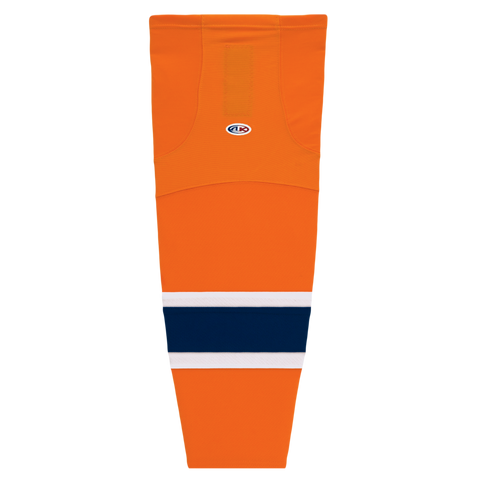 Athletic Knit (AK) HS2100-819 2015 Edmonton Oilers Third Orange Mesh Ice Hockey Socks