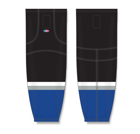 Athletic Knit (AK) HS2100-838 2009 Tampa Bay Lightning Third Black/Royal Blue Mesh Ice Hockey Socks