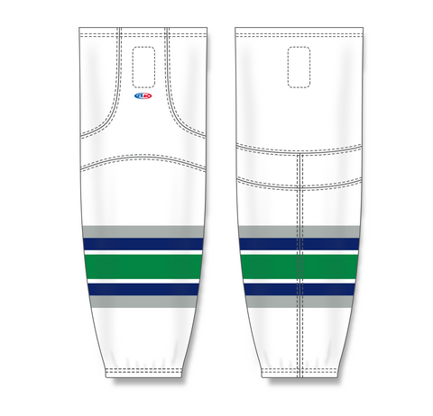 Athletic Knit (AK) HS2100-944 Plymouth Whalers White Mesh Ice Hockey Socks