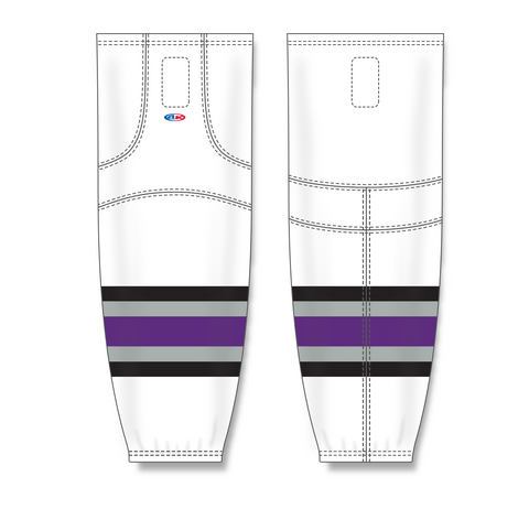 Athletic Knit (AK) HS2100-952 1998 Los Angeles Kings White Mesh Ice Hockey Socks