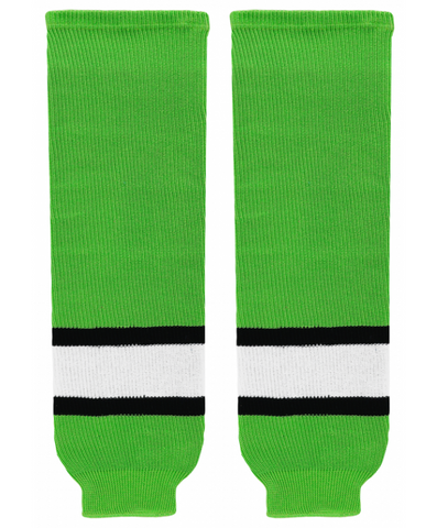 Athletic Knit (AK) HS630-107 Lime Green/Black/White Knit Ice Hockey Socks