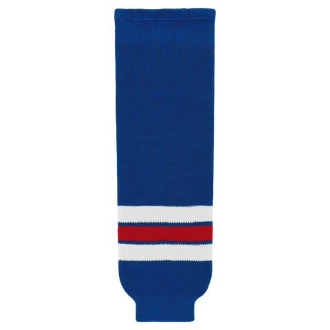 Athletic Knit (AK) HS630-312 Kitchener Rangers Royal Blue Knit Ice Hockey Socks