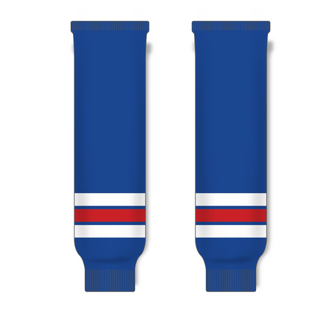 Athletic Knit (AK) HS630-312 Kitchener Rangers Royal Blue Knit Ice Hockey Socks