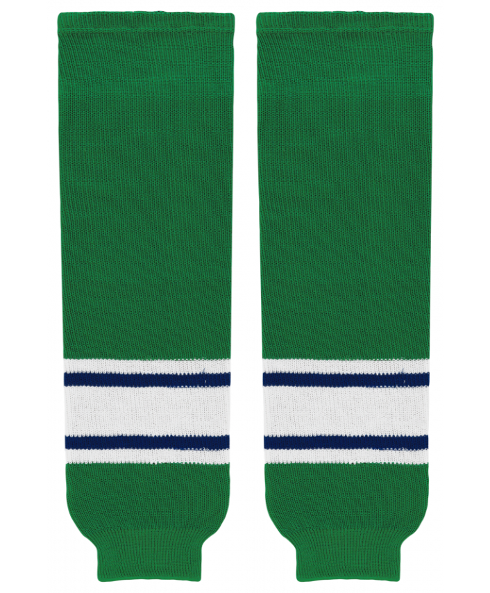 Athletic Knit (AK) HS630-347 Kelly Green/Royal Blue/White Knit Ice Hockey Socks