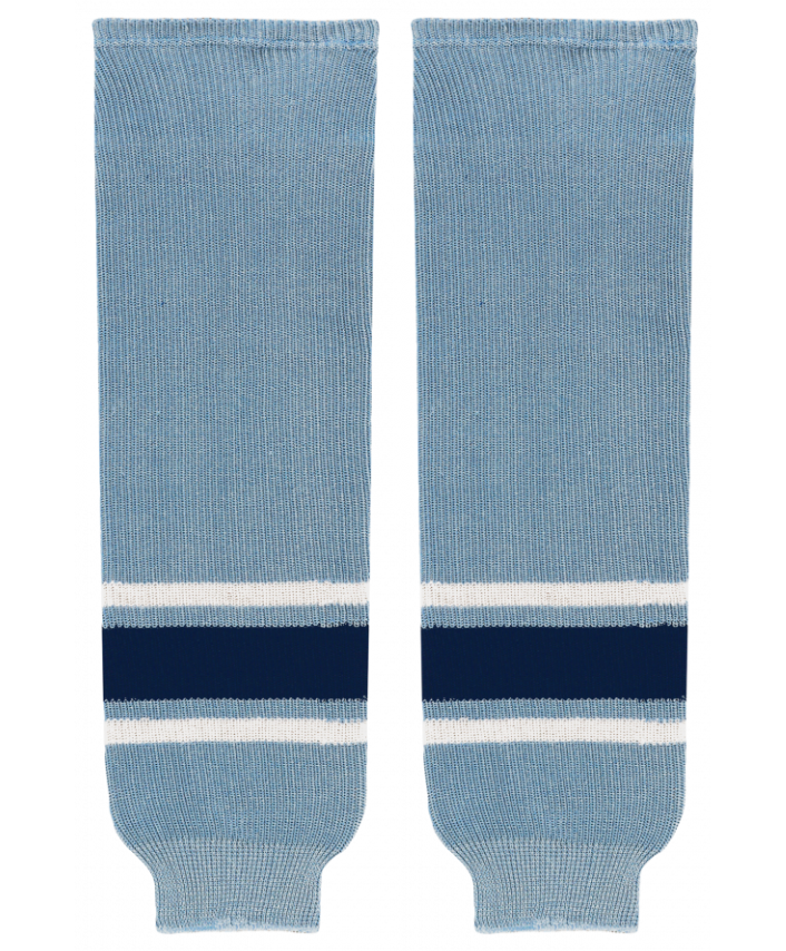 Athletic Knit (AK) HS630-354 New University of Maine Black Bears Third Powder Blue Knit Ice Hockey Socks