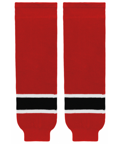 Athletic Knit (AK) HS630-366 New Jersey Devils Red Knit Ice Hockey Socks