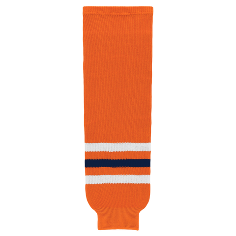 Athletic Knit (AK) HS630-369 2017 Edmonton Oilers Orange Knit Ice Hockey Socks