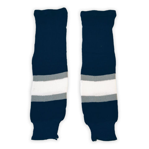 Athletic Knit (AK) HS630-370 2002 Edmonton Oilers Third Navy Knit Ice Hockey Socks