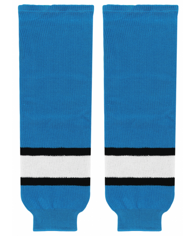 Athletic Knit (AK) HS630-444 Pro Blue/Black/White Knit Ice Hockey Socks