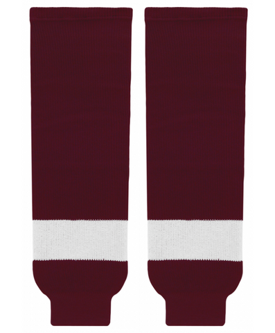 Athletic Knit (AK) HS630-480 Peterborough Petes Maroon Knit Ice Hockey Socks