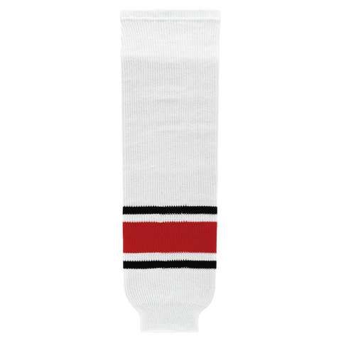 Athletic Knit (AK) HS630-528 Charlotte Checkers White Knit Ice Hockey Socks