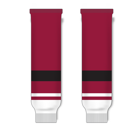 Athletic Knit (AK) HS630-582 2015 Arizona Coyotes AV Red Knit Ice Hockey Socks