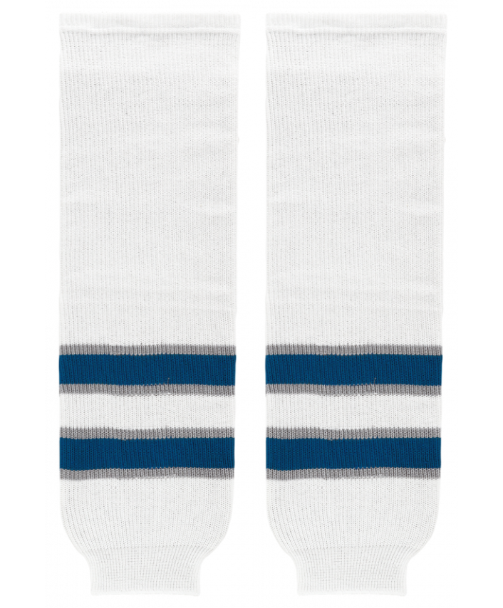 Athletic Knit (AK) HS630-596 Manitoba Moose White Knit Ice Hockey Socks