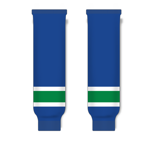 Athletic Knit (AK) HS630-622 Vancouver Canucks Royal Blue Knit Ice Hockey Socks