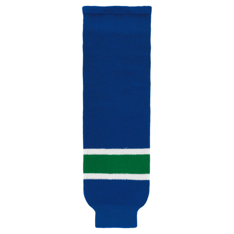 Athletic Knit (AK) HS630-622 Vancouver Canucks Royal Blue Knit Ice Hockey Socks