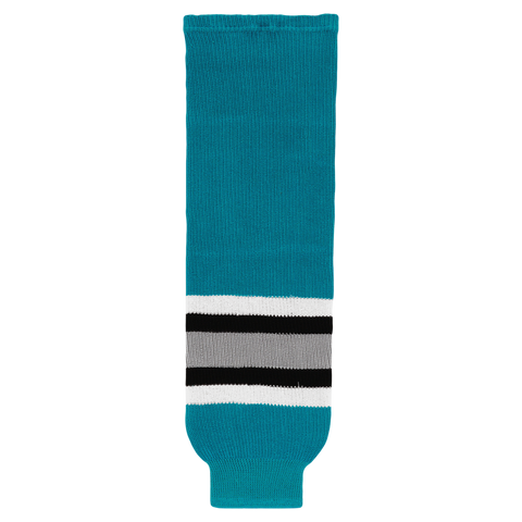 Athletic Knit (AK) HS630-636 San Jose Sharks Teal Knit Ice Hockey Socks