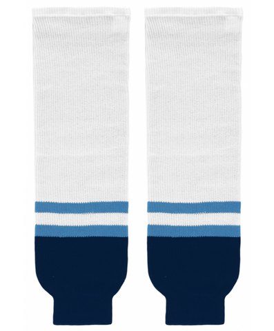 Athletic Knit (AK) HS630-667 2010 Florida Panthers Third White Knit Ice Hockey Socks