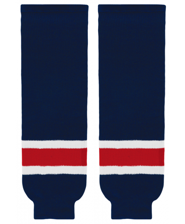 Athletic Knit (AK) HS630-690 Columbus Blue Jackets Navy Knit Ice Hockey Socks