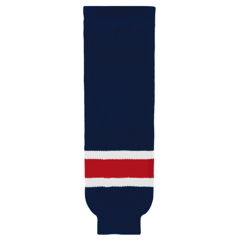 Athletic Knit (AK) HS630-690 Columbus Blue Jackets Navy Knit Ice Hockey Socks