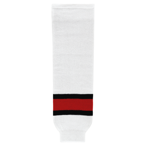 Athletic Knit (AK) HS630-741 2002 Team Canada White Knit Ice Hockey Socks