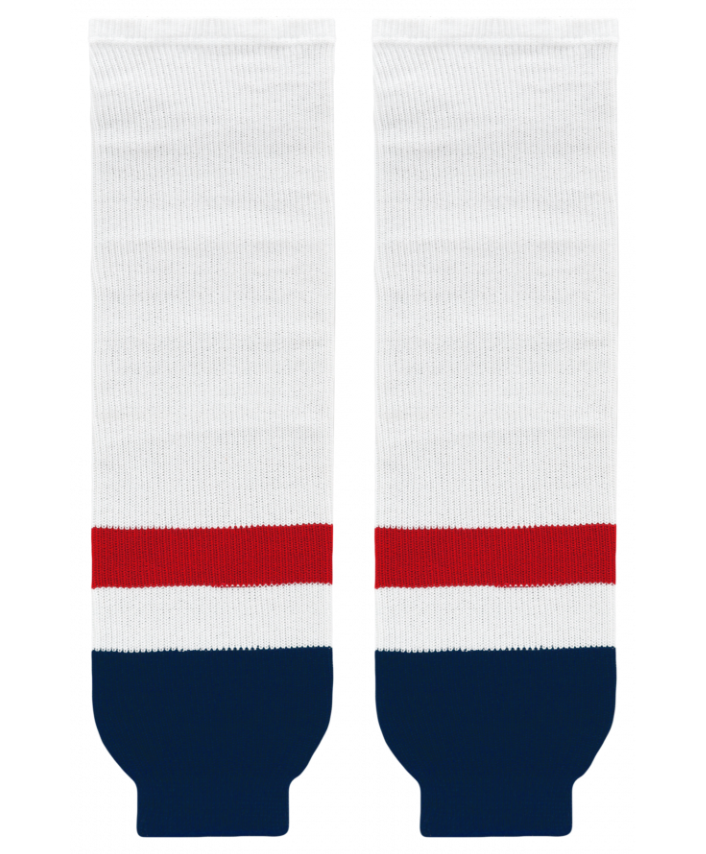 Athletic Knit (AK) HS630-809 2013 Washington Capitals White Knit Ice Hockey Socks