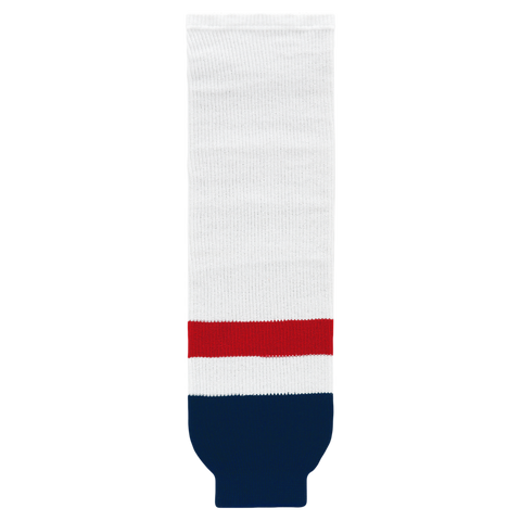 Athletic Knit (AK) HS630-809 2013 Washington Capitals White Knit Ice Hockey Socks