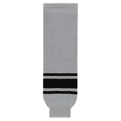 Athletic Knit (AK) HS630-822 Grey/Black Knit Ice Hockey Socks