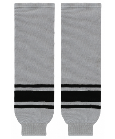 Athletic Knit (AK) HS630-822 Grey/Black Knit Ice Hockey Socks