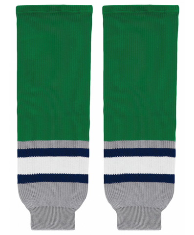 Athletic Knit (AK) HS630-945 Plymouth Whalers Kelly Green Knit Ice Hockey Socks