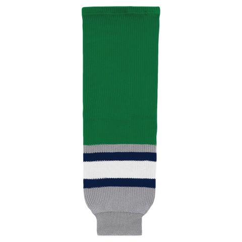 Athletic Knit (AK) HS630-945 Plymouth Whalers Kelly Green Knit Ice Hockey Socks