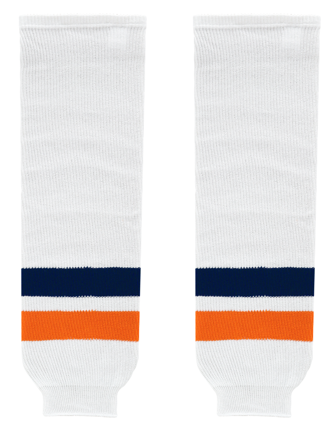 Athletic Knit (AK) HS630-511 New York Islanders White Knit Ice Hockey Socks