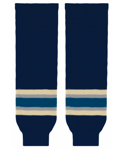 Athletic Knit (AK) HS630-892 2010 Columbus Blue Jackets Third Navy Knit Ice Hockey Socks