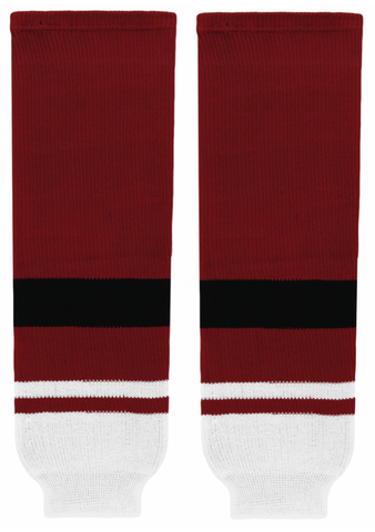 Athletic Knit (AK) HS630-582 2015 Arizona Coyotes AV Red Knit Ice Hockey Socks