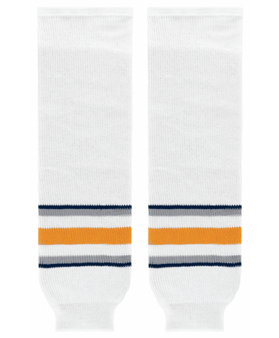 Athletic Knit (AK) HS630-811 2009 Buffalo Sabres Third White Knit Ice Hockey Socks