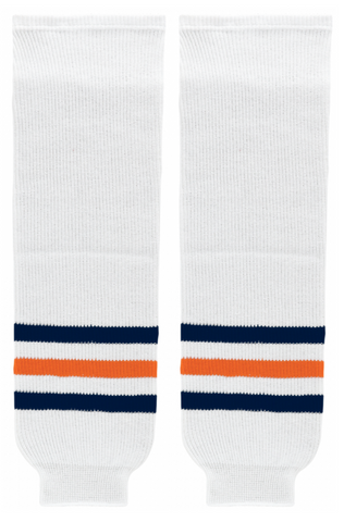 Athletic Knit (AK) HS630-371 2017 Edmonton Oilers White Knit Ice Hockey Socks