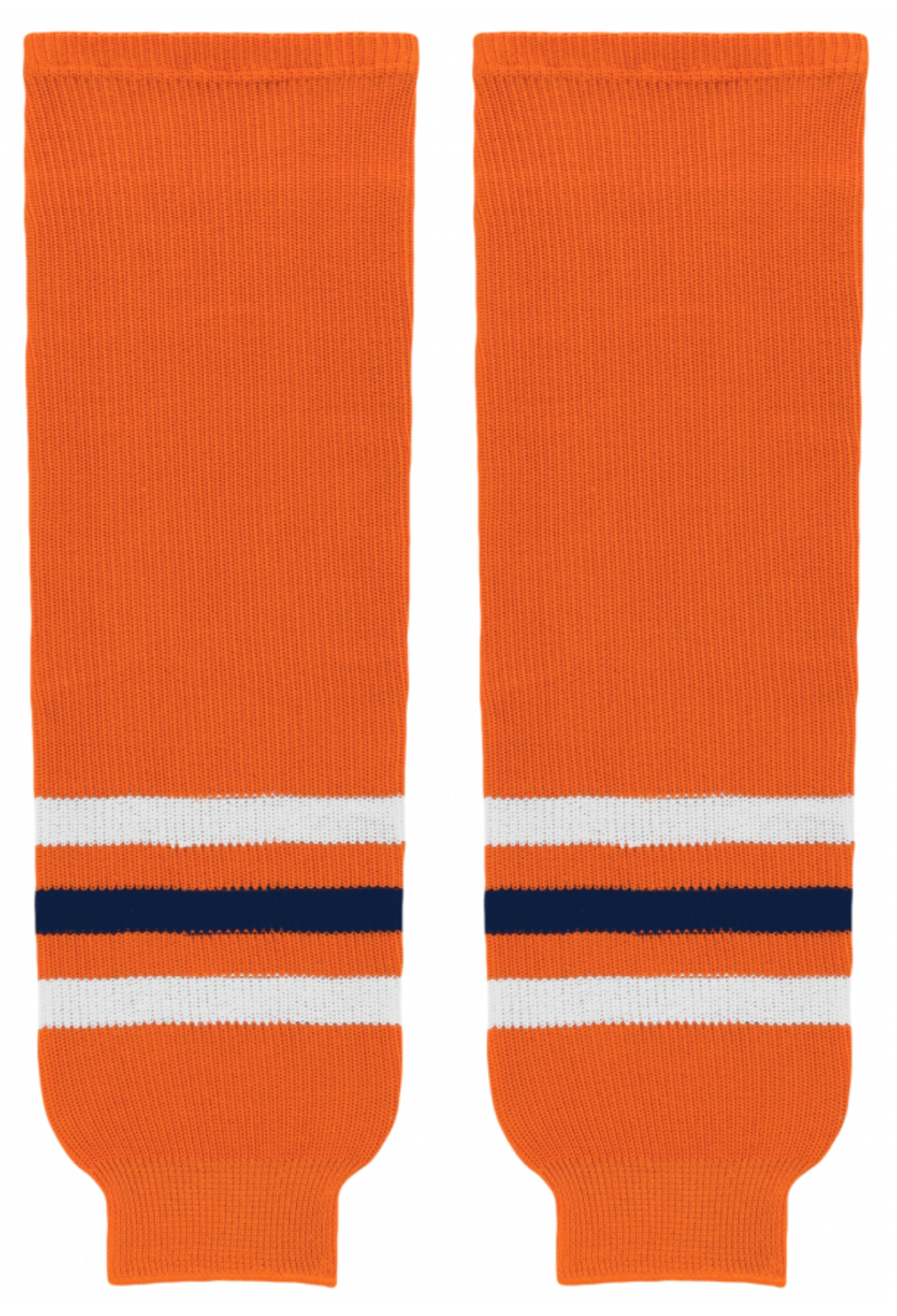 Athletic Knit (AK) HS630-369 2017 Edmonton Oilers Orange Knit Ice Hockey Socks