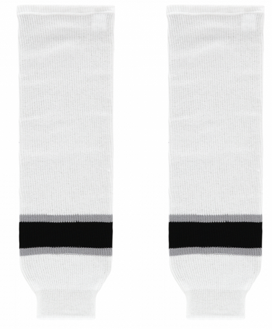 Athletic Knit (AK) HS630-942 Ontario Reign White Knit Ice Hockey Socks