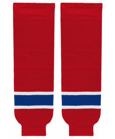 Athletic Knit (AK) HS630-308 Edmonton Oil Kings Red Knit Ice Hockey Socks