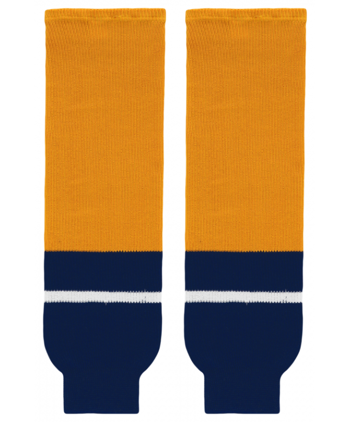 Athletic Knit (AK) HS630-873 2013 Nashville Predators Gold Knit Ice Hockey Socks