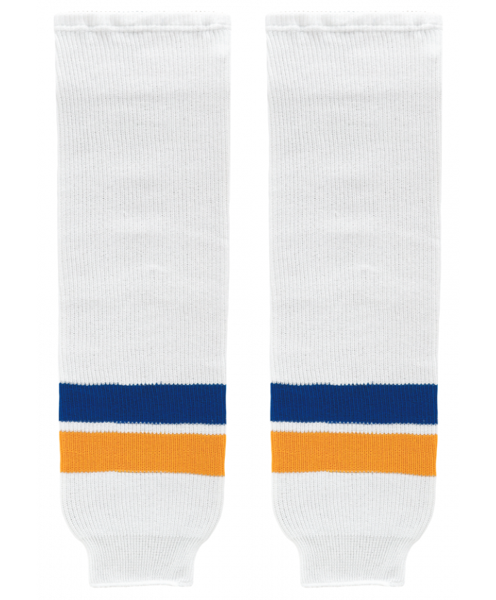 Athletic Knit (AK) HS630-449 2014 St. Louis Blues White Knit Ice Hockey Socks