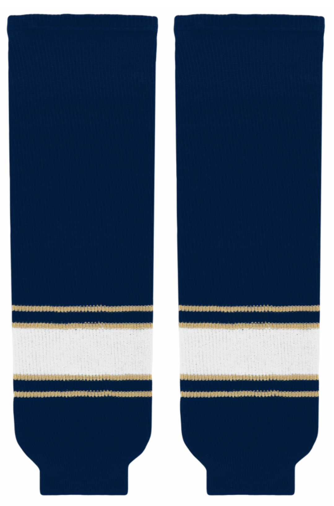 Athletic Knit (AK) HS630-520 University of Notre Dame Fighting Irish Navy Knit Ice Hockey Socks