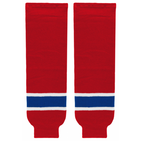 Athletic Knit (AK) HS630-308 Montreal Canadiens Red Knit Ice Hockey Socks