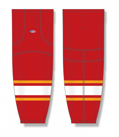 Athletic Knit (AK) HS2100-885 Atlanta Flames Red Mesh Ice Hockey Socks